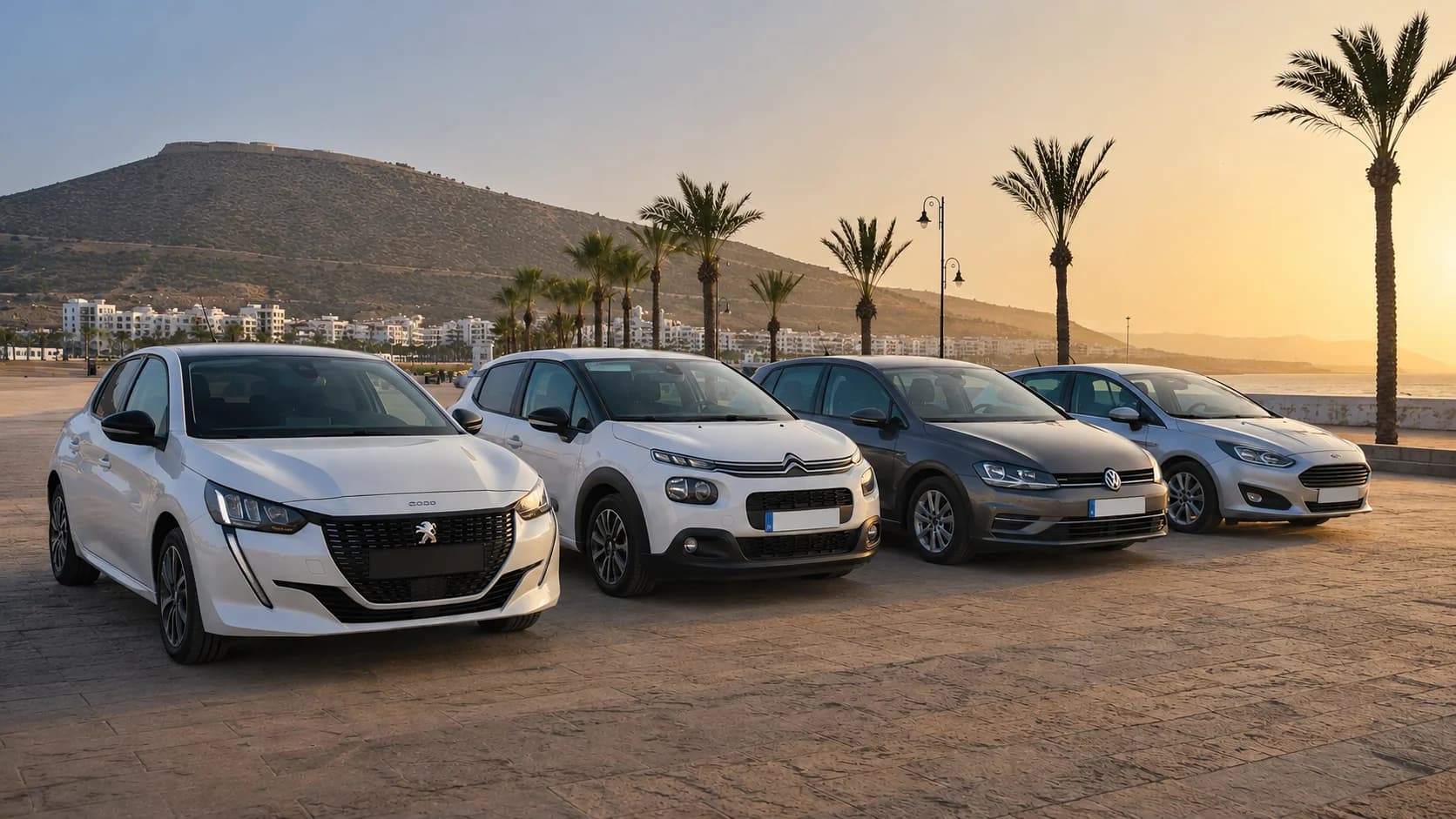 Europäische Kompaktwagen in Agadir: Peugeot, Citroën, Volkswagen & Mehr