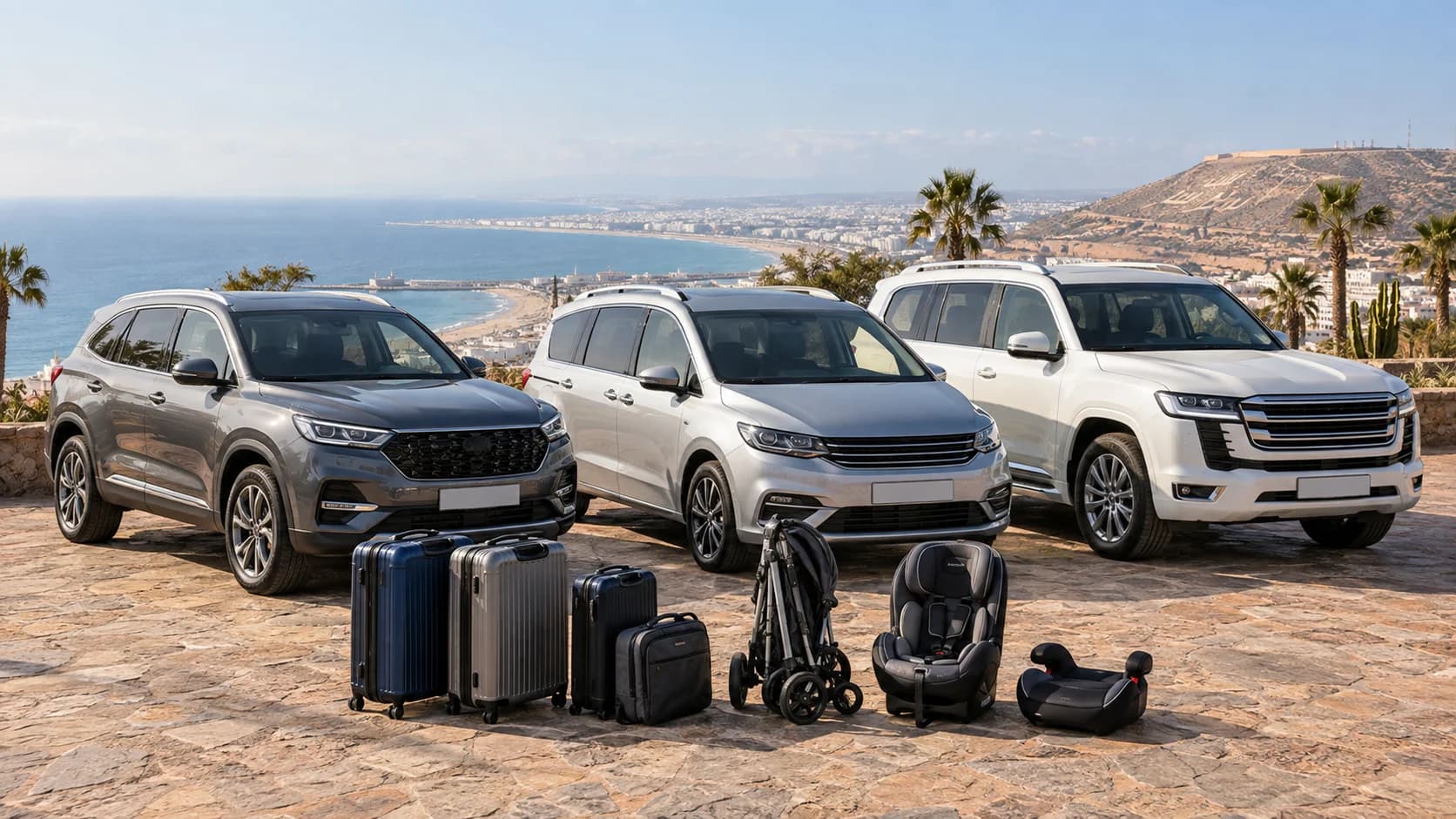 Mietwagen in Agadir für eine 5-köpfige Familie: SUV, MPV oder 7-Sitzer?