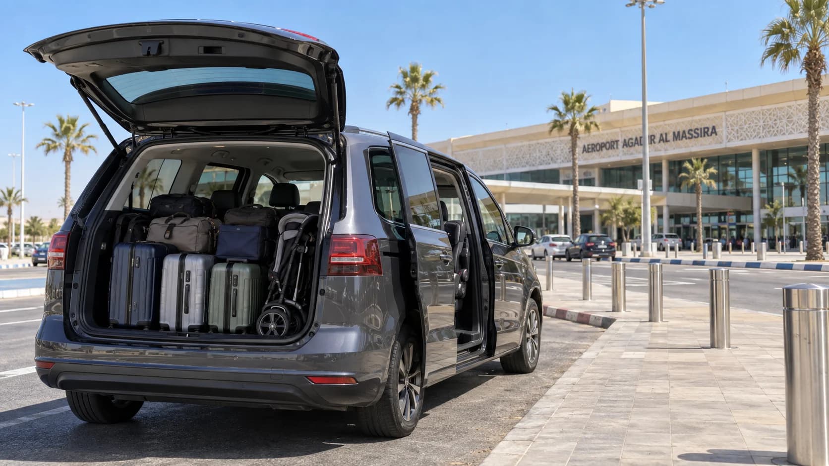 Alquiler de coches Aeropuerto de Agadir para 6–7 pasajeros, equipaje y recogida
