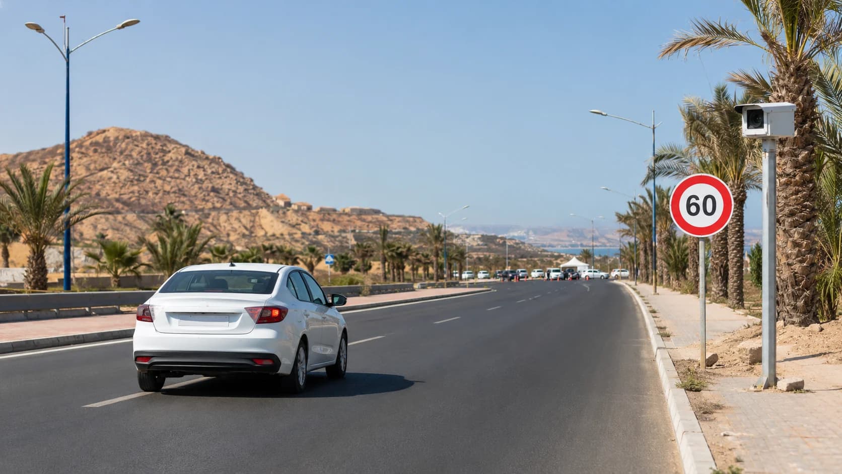 Limites de vitesse, radars et contrôles de police autour d'Agadir