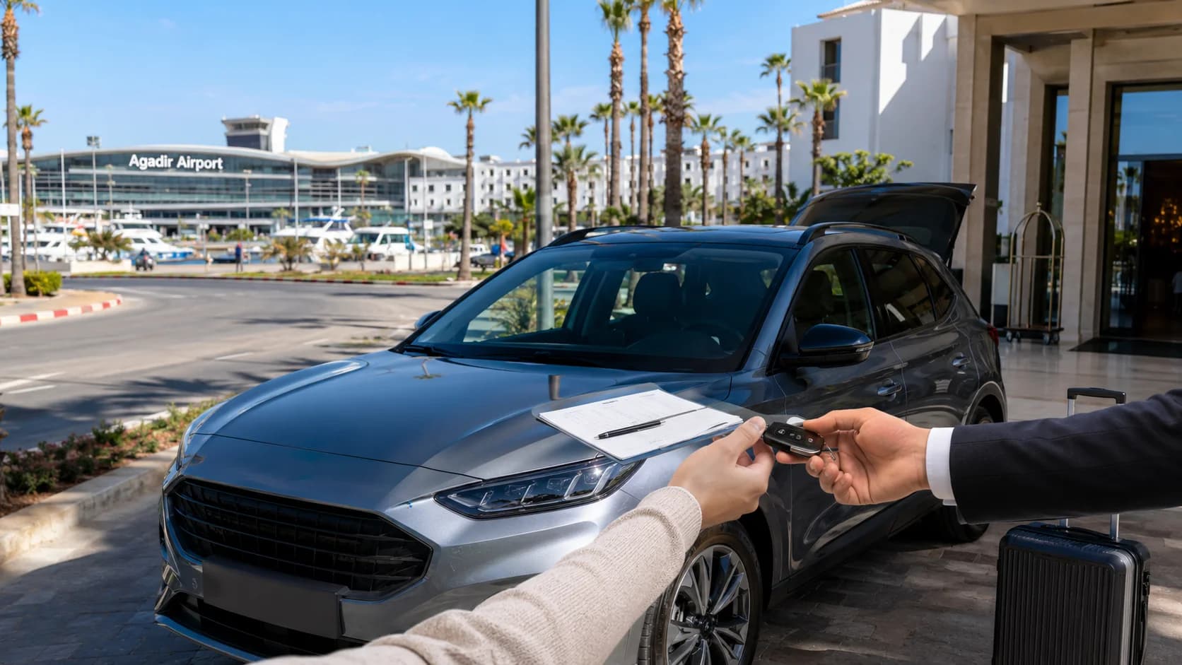 Waar een auto huren in Agadir: Ophalen op de luchthaven, in de stad of bij het hotel